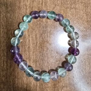 Multicolor Fluorite Crystal Bracelet 8 mm